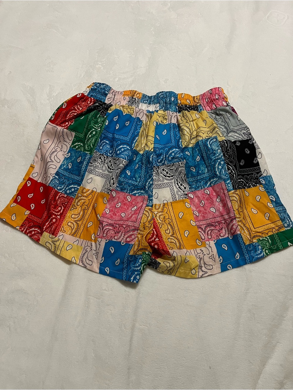 Multi-color Bandana Print Shorts Size Medium - Picture 2 of 3